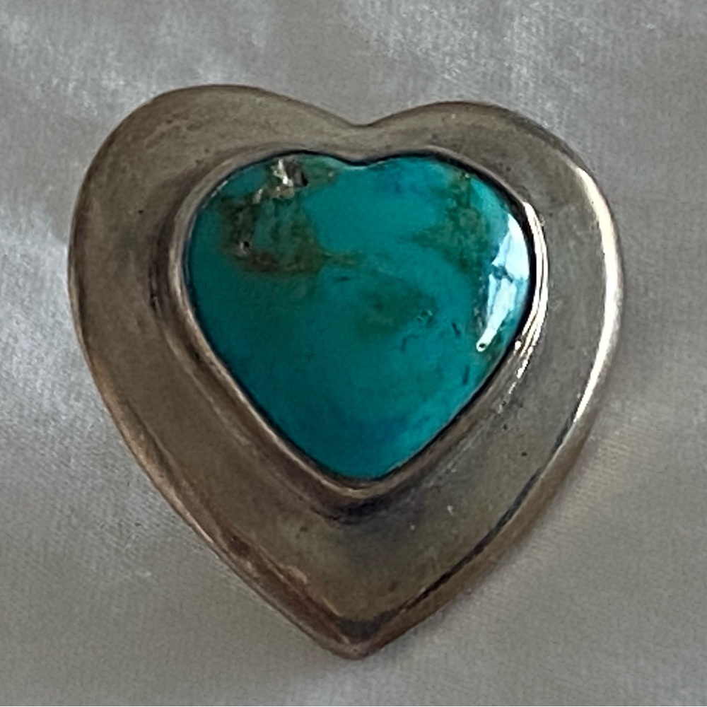 Solid Sterling Silver & Turquoise Post Earrings - image 3